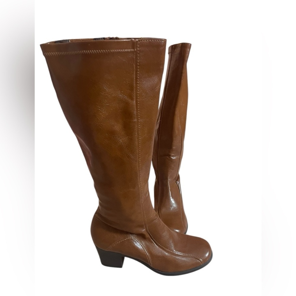 Aerosoles Heelrest Brown Heeled Knee High Zip Up Boots Sz 8​​​